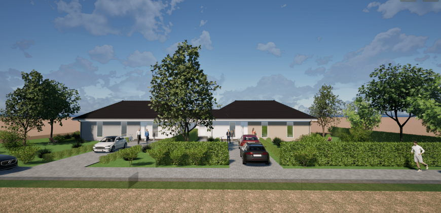 Gyálon eladó új ikerház nagy telekkel