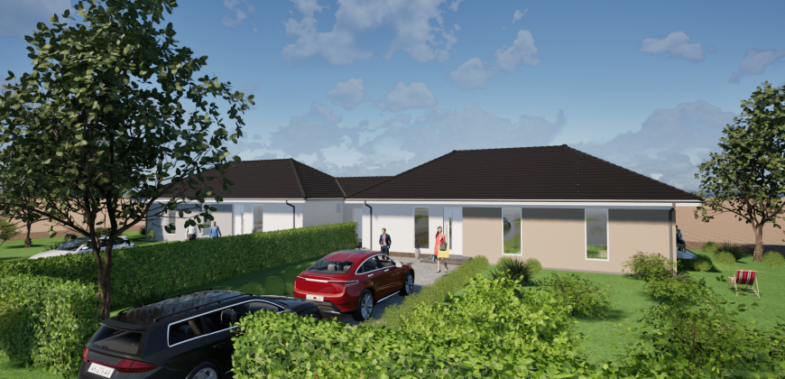 Gyálon eladó új ikerház nagy telekkel