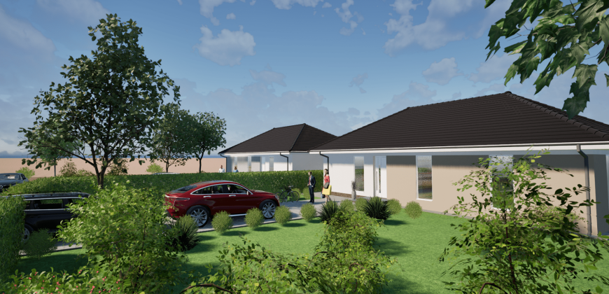 Gyálon eladó új ikerház nagy telekkel