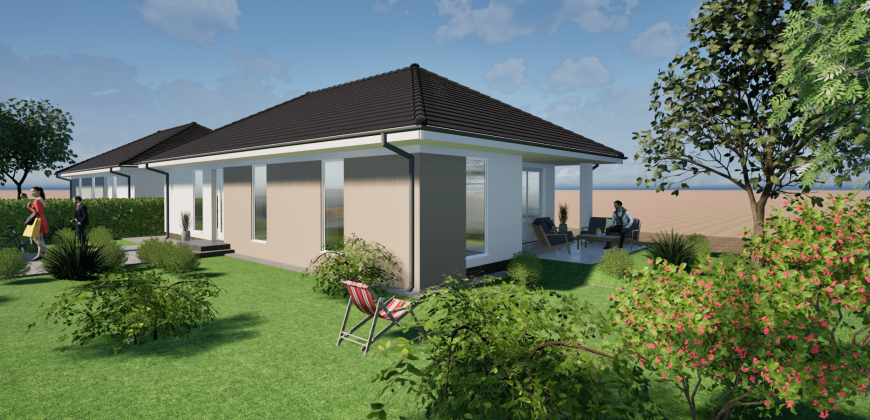 Gyálon eladó új ikerház nagy telekkel