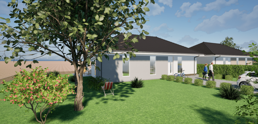 Gyálon eladó új ikerház nagy telekkel