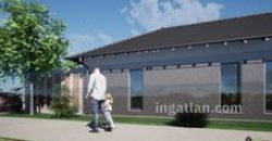 Inárcson eladó új építésű ikerház elülső fele