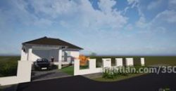 Kakucson eladó új építésű ikerház elülső fele