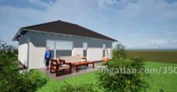 Kakucson eladó új építésű ikerház elülső fele