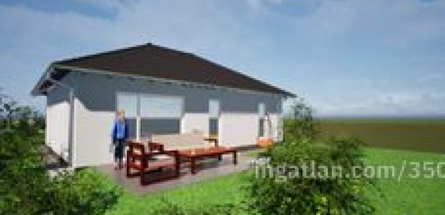 Kakucson eladó új építésű ikerház elülső fele