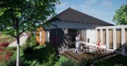 Inárcson eladó új építésű ikerház elülső fele