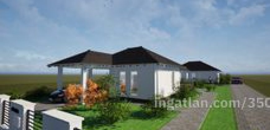 Kakucson eladó új építésű ikerház elülső fele