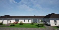 Kakucson eladó új építésű ikerház elülső fele