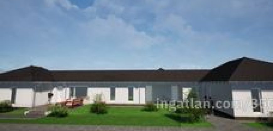 Kakucson eladó új építésű ikerház elülső fele