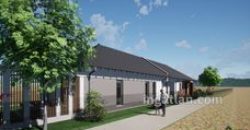 Inárcson eladó új építésű ikerház elülső fele