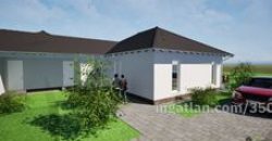 Kakucson eladó új építésű ikerház elülső fele