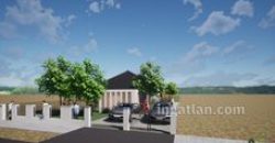 Inárcson eladó új építésű ikerház elülső fele