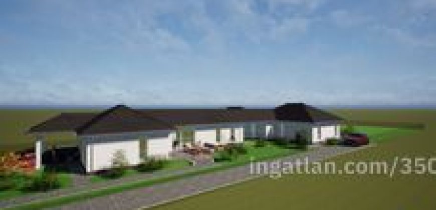 Kakucson eladó új építésű ikerház elülső fele