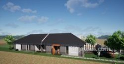 Inárcson eladó új építésű ikerház elülső fele